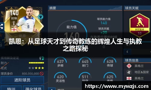 凯恩：从足球天才到传奇教练的辉煌人生与执教之路探秘
